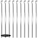 10pcs Sliver Metal Ear Cleaner Ear Pick Ear Spoon Earwax Curette Remover Earpick Tool Hanging Clean Tool for Ear Key Hanging Key Pendant for Adult Children