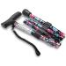 PEPE Floral Folding Walking Stick for Women | Adjustable & Foldable Cane for Ladies with Disabilities - Buy Online on GoSupps.com