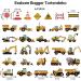 64 STK Edible Excavator Birthday Decorations - Children's Cupcake Toppers & Muffin Decor - Buy Online on GoSupps.com