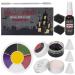Demonic Special Effects Halloween Makeup Kit 6 Colors Bruise Makeup Face Body Painting Palette Scar Wax Spatula Tool Fake Blood Spray Coagulated Blood With Sponges for Halloween Cosplay