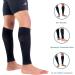 CompressionZ Calf Compression Sleeves (20-30mmhg) - Support for Shin Splints, Running, Leg Pain - Black/Black Medium - Buy Online on GoSupps.com