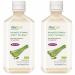 AloeCure Pure Aloe Vera Juice Grape Flavor 2x500ml Bottles, Acid Buffer, Certified Organic Aloe Processed Within 12 Hours of Harvest to Maximize Nutrients, No Charcoal Filtering-Inner Leaf