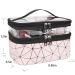 MKPCW Double Layer Travel Makeup Bag Organizer - Pink Toiletry Case - Buy Online on GoSupps.com