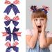 4th of July Hair Bows Clips Patriotic Hair Claws USA Flag Hairpins for Kids and Girls American Star Hair Accessories for Independence Day Memorial Day Hair Decorations 4Pcs