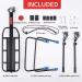 BABEIYXM Rear Bike Rack - Adjustable Aluminum Alloy Cargo Rack for 110-165lb Capacity | Bicycle Luggage Carrier with Reflector and Elastic Rope - Buy Online on GoSupps.com