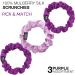 BasicSense Luxurious Mulberry Silk Hair Scrunchies - Set of 3 Skinny Large Scrunchies in Purple Assortment - Buy Online on GoSupps.com