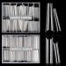 480PCS Extra Long Clear Nail Tips, 1Pack Half Cover Clear Coffin Nail Tips with 1Pack C Curve Nail Tips for Acrylic Nails Professional, XL Long Straight Square Ballerina Nail Tips for Nail Salons Home 240pcs coffin and 240