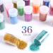 36 Colors Extra Fine Glitter Set for Nail Art, Cosmetics, Resin Crafts - Loose Powder for Face, Body, Hair, Eyes - Lip Gloss, Makeup, Slime, Tumbler Making - Buy Online on GoSupps.com