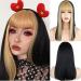 ZYC Gold Pony Wigs Women Synthetic Gold Pony Wigs Gold and Black Wigs Shoulder Length For Daily Party Women
