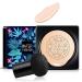 Sumeitang Mushroom Air Cushion CC Cream Liquid Foundation Makeup Lasting Moisturizing BB Cream Concealer Cushion Even Skin Tone Makeup Base Primer Easy to Apply for Dry Skin(Ivory)