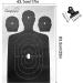 Shooting Targets Paper - 50 Sheets - 17x25 in - Silhouette Design - Ideal for Rifle, Gun, Airsoft - Includes 4 Metal Hinge Clips - Target Practice Essential - Buy Online on GoSupps.com