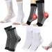 4 Pair of Neuropathy Socks for Women Men Breathable Ankle Compression Socks for Neuropathy Plantar Fasciitis Socks Ankle Brace for Foot Pain Relief(L/XL)