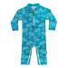 weVSwe Baby Toddler Boy Swimsuit UPF 50+ Sun Protection Rash Guard Swimwear with Crotch Zipper 0-3 Years 6-12 Months Green Leaves