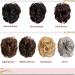 Claw Clip Messy Bun Hair Piece Tousled Updo Hair Buns Extension Elastic Hair Band Hair Pieces Curly Hair Bun Scrunchie For Women (Brown Black) - Buy Online on GoSupps.com