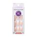 KISS imPRESS No Glue Mani Press-On Nails French 'Genuine' Light Neutral + White Tip French Medium Size Coffin Shape Includes 30 Nails Prep Pad Instructions Sheet 1 Manicure Stick 1 Mini File
