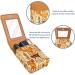 Travel Lipstick Organizer Case | Portable Makeup Bag with Mirror | Floral Cats & Dogs Design - Buy Online on GoSupps.com
