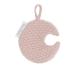 BO BABY'S ONLY - Pacifier cloth - Sky - Moon-shaped pacifier cloth made of cotton with teddy fabric - 20x20 cm - for girls - old pink