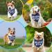 Dog Birthday Bandana - Plaid Cotton Triangle Scarf for Small Medium Dogs & Cats | Washable Birthday Party Supplies (Blue) - Buy Online on GoSupps.com