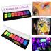 Buy Karlor UV Neon S ichskar - 8 Fluorescent Colors & Brushes for Body Painting | Fluorescent Water-Soluble Makeup | Glows Under Black Light - Buy Online on GoSupps.com