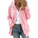 Hanxiulin Oversized Plush Jacket for Women - Warm Lined Fleece Transition Bomber - Winter 3XL Pink - Buy Online on GoSupps.com