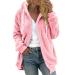 Hanxiulin plush jacket oversize warm lined fleecemantel sweatshirt women on both sides transition jacket oversized warm bomber jacket winter jacket down jacket women winter 3xl pink