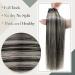 LAAVOO Real Hair Microring Extensions - Black Balayage Silver 40cm | Cold Fusion Remy Hair Extensions | Ombre Micro Ring 50g - Buy Online on GoSupps.com