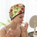 Quick-Dry Hair Towel Wrap with Button - Cute Cherries & Ladybirds Design | Perfect Hair Drying Turban - Buy Online on GoSupps.com