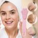 Manual Facial Cleansing Brush Soft Silicone Face Skin Scrubber Manual Brush Applicator Brush Face maskes Brush for Forehead Cheeks Nose Lips Face 10.8x3 Cm Pink - Buy Online on GoSupps.com