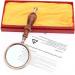 Portable 10X 75mm Handheld Magnifier Wooden Handle Vintage Portable Retro Handle Magnifier Eye Loupe Glass with Gift Box Full of Stars - Buy Online on GoSupps.com