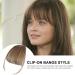 Clip in Bangs Real Hair Human Hair Bangs Extensions Clip on Air Bangs Neat Bangs Hair Extension Natural Color Fringe Hairpieces Hair Bangs for Daily Wear Light Brown - Buy Online on GoSupps.com