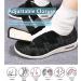 ZGDG Men's Diabetic Edema Shoes - Wide Width Adjustable Walking Sneakers for Swollen Feet - 12 Wide Black Gray - Buy Online on GoSupps.com