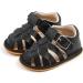 RVROVIC Baby Sandals - Soft Sole Summer Crib Shoes for Boys and Girls (Black, 0-6 Months) - Buy Online on GoSupps.com