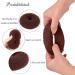 Vegcoo 6-Piece Donut Hair Bun Maker Set - Dutt Pillow with 10 Elastic Bands & 10 U-Shaped Hairpins for Kids & Girls - Brown Nylon Hair Accessories - Buy Online on GoSupps.com