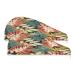 Tropical Leaves Dry Hair Cap 2 Piece Quick Drying Towel Set with Button Headband Super Absorbent Soft & Comfortable