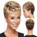 TIREOW Women's Short Mixed Colors Synthetic Hair Wig | Natural Full Party Wig for All Occasions - Buy Online on GoSupps.com