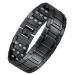 Jeracol Magnnet hard band men titanium steel magnet bracelet healing men with ultra strength of 3500 gauss magnet adjustable bracelet with distance tools and jewelry-gift box 3x-black-B