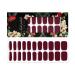 G n rique Nail Stickers 22 Gel Nail Strips | Waterproof Red Manicure Pedicure Art Decoration for Autumn and Halloween