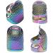 GYGYL 4Pcs Metal Dazzle Color Sewing Thimble  Sewing Thimble Finger Protector  Accessories DIY Sewing Tools (2 Sizes  S/M) Dazzle Color  2S 2M 4pcs