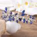 IYOU Women Wedding Headband Blue Bling Rhinestone Hair Pieces Crystal Tiara Baroque Bridal Headpiece Hair Accessories for Brides Evening Party Prom Photography - Buy Online on GoSupps.com