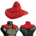Neck pillow with stand-up collar hearts-red - cherry stone pillow - neck pillow heat pad - neck pillow - cherry stone