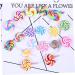 FOYTOKI 12 Pieces Pacifier Charms Rainbow Caramel Candy Lollipop DIY Lollipop Candy Lollipop Candy Jelly Candy Clay Pendant Lollipop - Buy Online on GoSupps.com