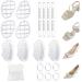 Heel Grips Heel Pads for Shoes That are Too Big Heel Grips for Womens Shoes Heel Pads for Shoes Women and Men Shoe Heel pad Kit Contains Shoe Inserts Stickers Shoe Strap Cushion (Clear 4 Pairs) Clear 4 Pairs