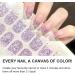 Semi Cured Gel Nail Strips 22 Stickers Semi Cured Gel Nail Wraps Purple Glitter Gel Nail Stickers Nail Strips Easy Apply & Remove for Salon-Quality Manicure UV/LED Lamp Required - Buy Online on GoSupps.com