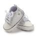 BAIELey walk in the clouds Baby Boys Girls Infant Canvas Sneakers High Top Lace up Bling Sequins Soft Sole Newborn First Walkers Shoe 12-18 Months Silver
