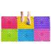Togepp 6PCs children play mat sports reflex zone massage foot massage mat acupressure therapy children activity game sensory toy light footprint mat