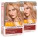 2 x L'Or al Paris Excellence Creme Universal Nude Permanent Blond Ultra Hellblond 9U treated triple - 2 colors 2 x color blonde light 9U