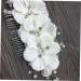 Angoily Flower Side Comb Bridal Side Combs Bride White Headgear Hair - Buy Online on GoSupps.com