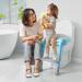 Potty Training Seat with Step Stool Ladder for Boys & Girls - Gray/Blue - Buy Online on GoSupps.com