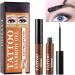 Eyebrow Makeup | Peel Off Sweatproof Tinted Brow Gel with Brow Templates - 3 Days Eyebrow Dye Tools for Women and Girls Long Lasting Eye Brow Cosmetics Light Brown 02 light brown - Buy Online on GoSupps.com