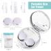 Portable Contact Lens Travel Kit with Cleaner Mirror Tweezers & Solution Bottle - Silver - Perfect for Daily Outdoor Use - Buy Online on GoSupps.com